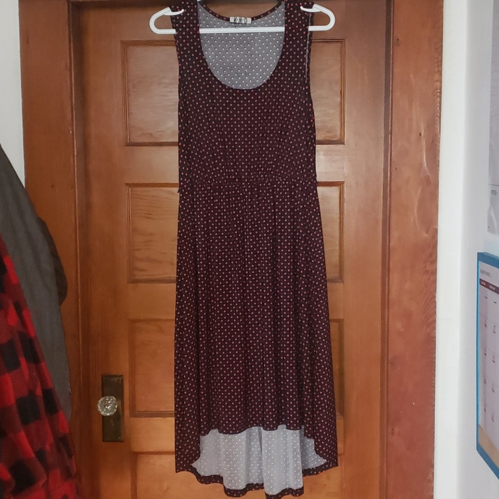 Red and black dress